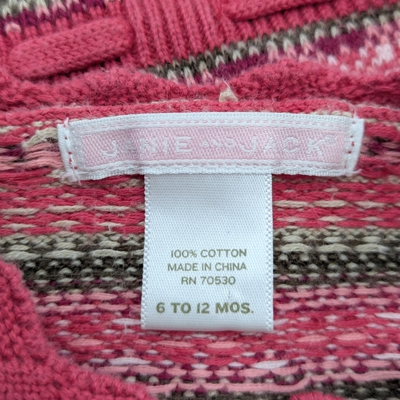 Janie And Jack Fair Isle Sweater Cardigan 6-12m - Picture 4 of 5